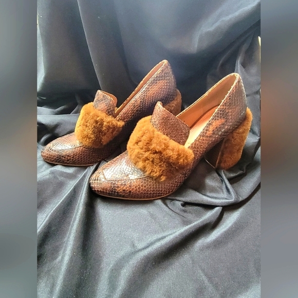 BCBGMaxAzria Shoes - BCBG MAXAZRIA - Sherpa/Snakeskin Loafer